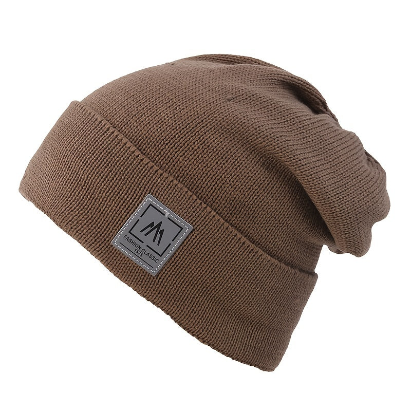 Men's Winter Warm Knitted Beanie Hat Velvet Lined Cycling Hat