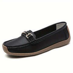 Women's Metal Decor Loafers Slip On Shoes Walking Shoes