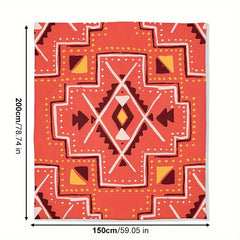 Bohemian Style Pattern Blanket Soft Warm Throw Blanket for Couch Office Bed
