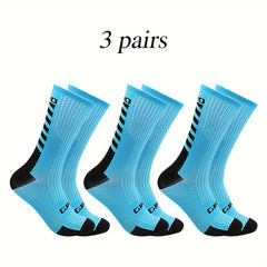 Men's Mid Crew Sport Socks - Sweat Absorbing Nylon Blend - Comfy & Breathable