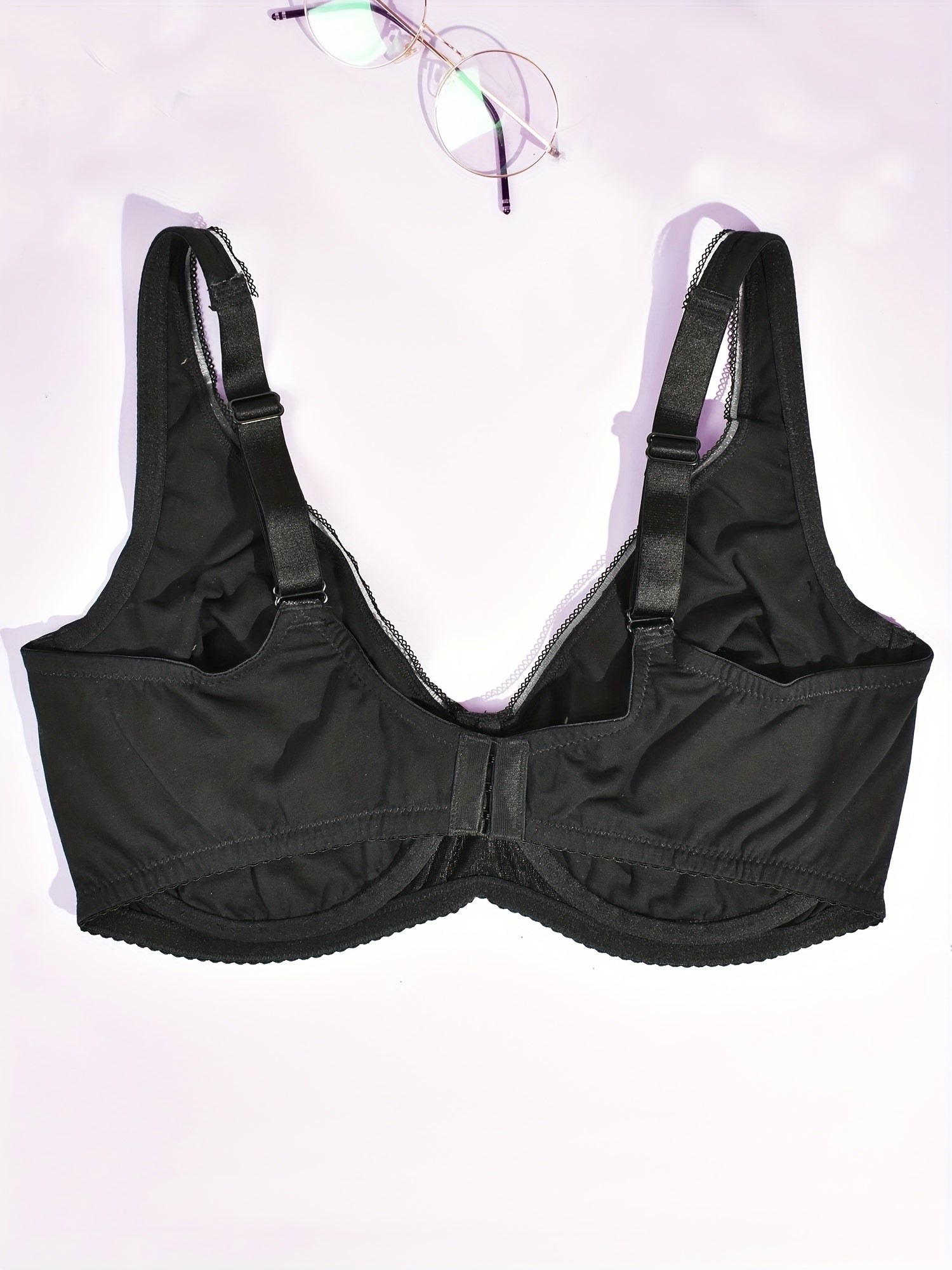 Women's Rhinestone Bow Front Underwire Full Cover Bra