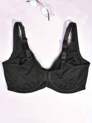 Women's Rhinestone Bow Front Underwire Full Cover Bra