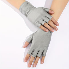 2 Pairs Fingerless Short Gloves Unisex Cycling UV Protection Touch Gl