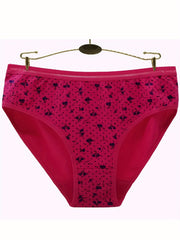 6pcs Floral Print Briefs Stretchy Intimates Panties Women's Lingerie