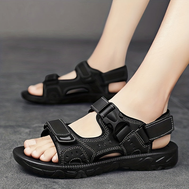 Men's Adjustable Hook & Loop Strap Sandals