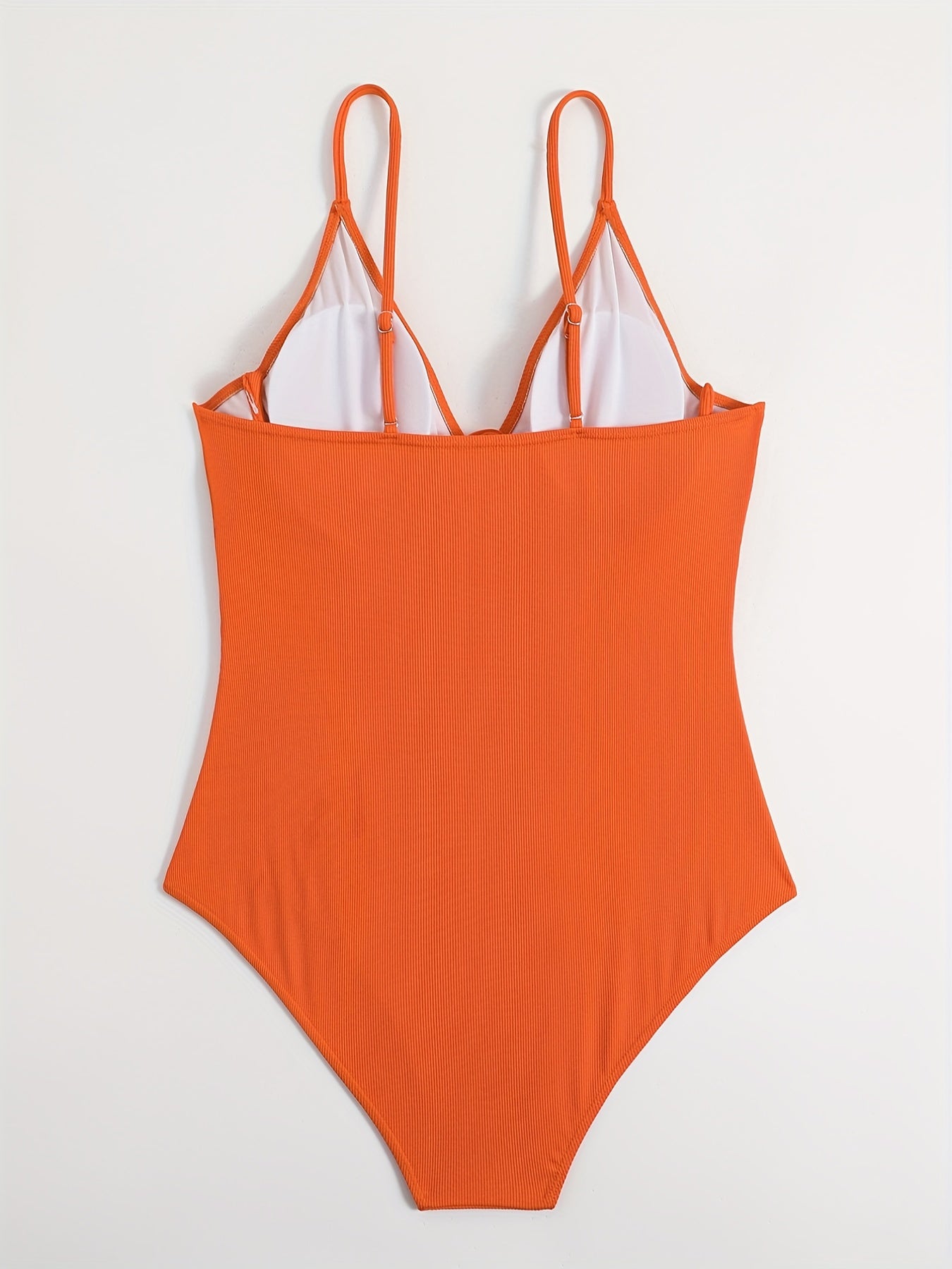 Women's Plus Solid Cut Out Ribbed One Piece Swimsuit
