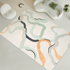Large Area Rug Modern Crystal Velvet Non-slip Soft Polyester Mat