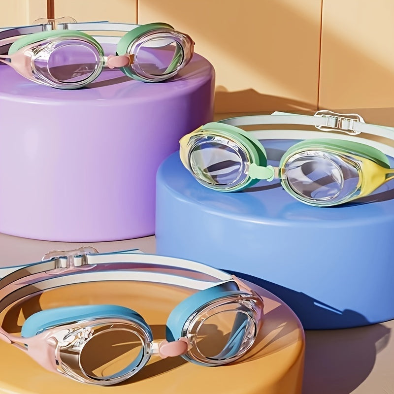 Kids Swimming Goggles Set Waterproof with Nose Clip Earplugs
