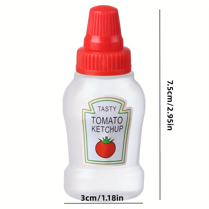 2pcs Mini Plastic Squeeze Pot Sauce Bottles for Home Kitchen