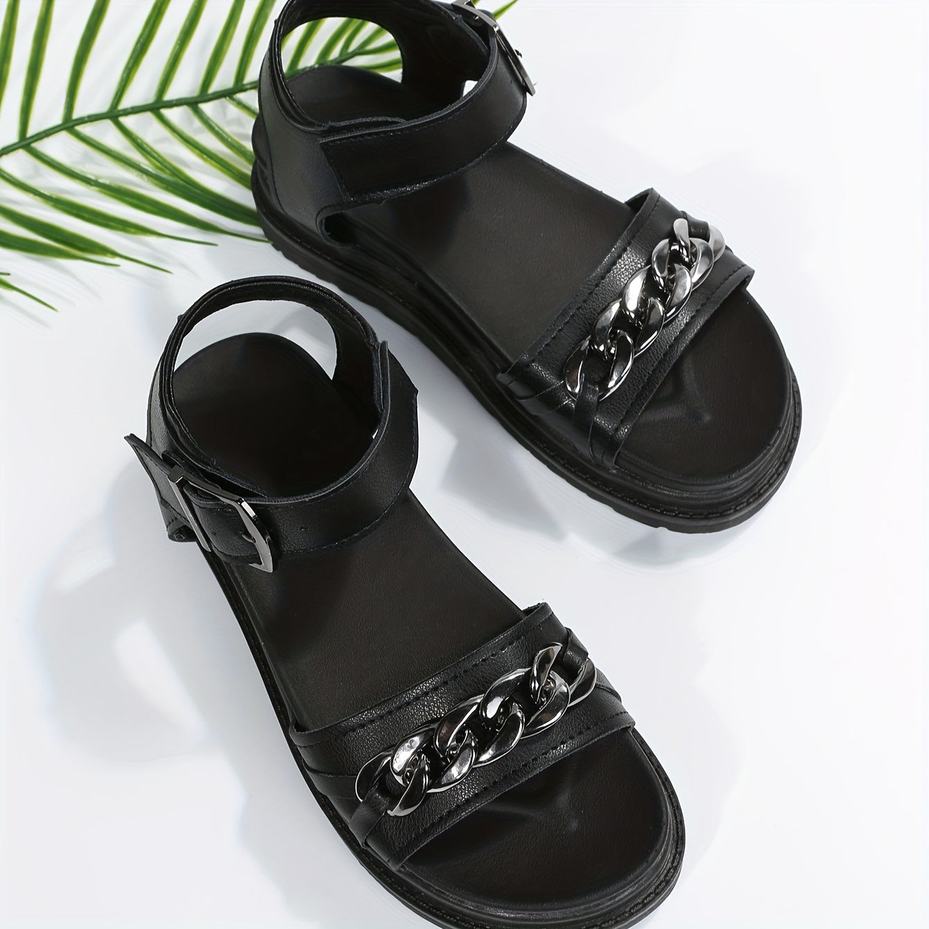 Women's Platform Sandals Chain Decor Summer Sandals