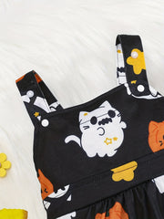 Halloween Party Bib Overalls for Toddler Baby Boys Girls