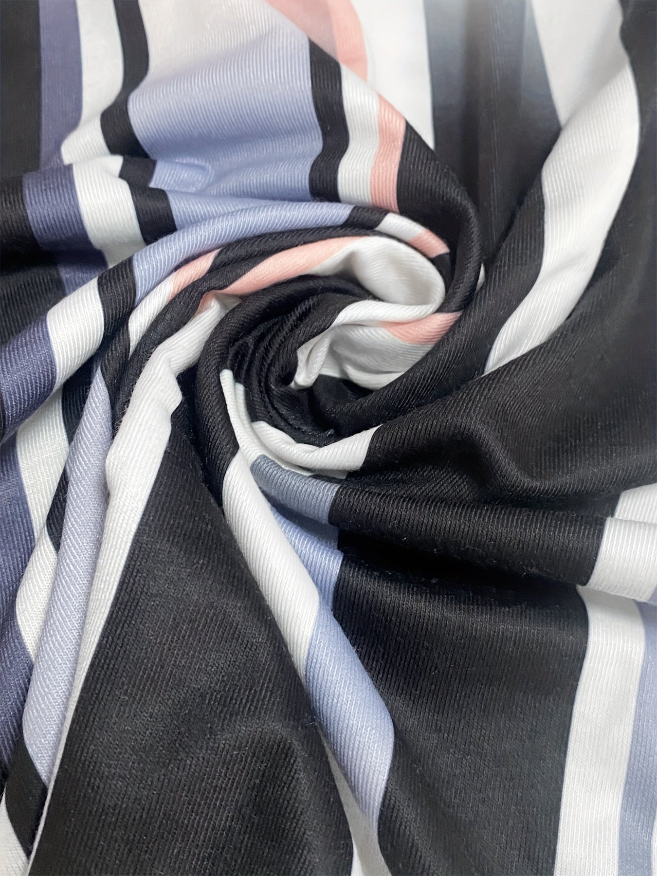 Stripe Print Lace Strap V Neck Tank Top