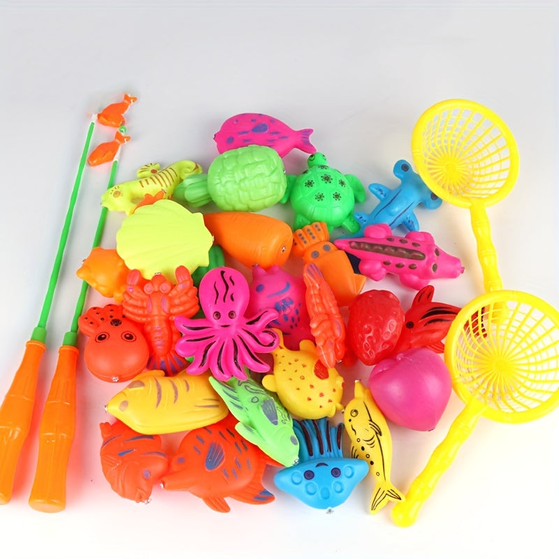 Kids Magnetic Fishing Toy Set Puzzle Catching Fish Water Play