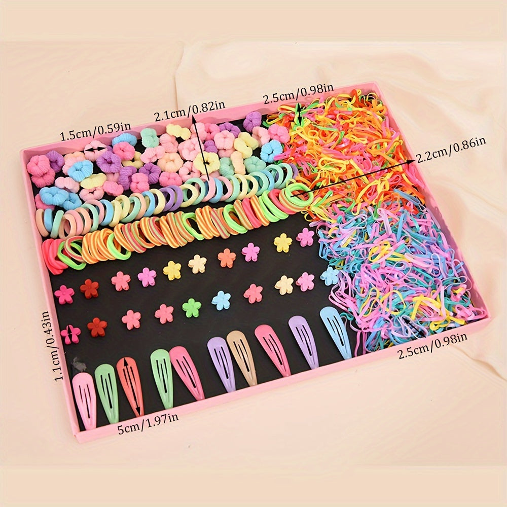 1140pcs Flower Hair Accessories Set for Women & Girls