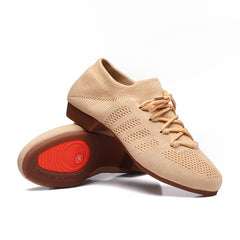 Women's Casual Knitted Trainers Breathable Low Heeled Shoes