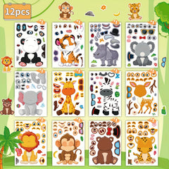 Animal DIY Stickers for Parties Holidays Birthday - Fits Laptops Water Bottles P