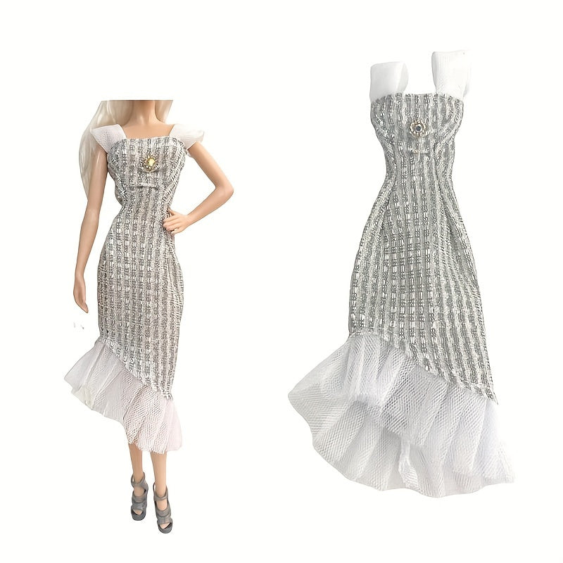 PAIDOPI 11.5 Inch Doll Dress Set - Pastel Colors - Dresses, Socks & Accessories
