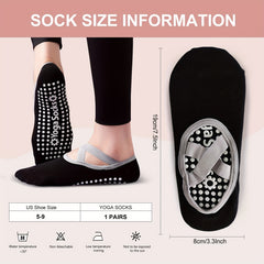 Women's Non-Slip Cross Strap Yoga Socks Breathable Dance Training Socks