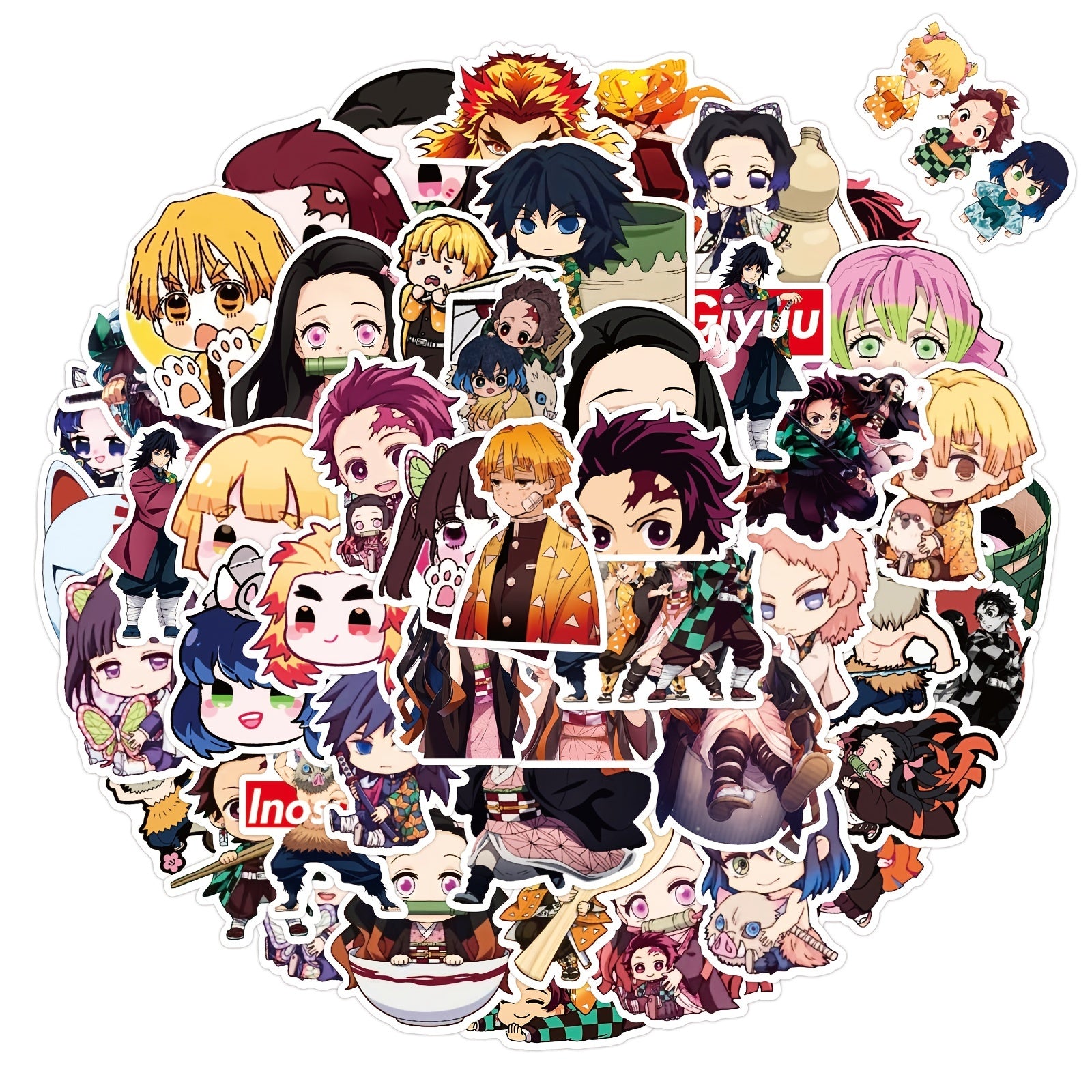 50pcs Anime Pvc Sticker Packs for Laptop Luggage Bottle