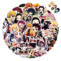 50pcs Anime Pvc Sticker Packs for Laptop Luggage Bottle