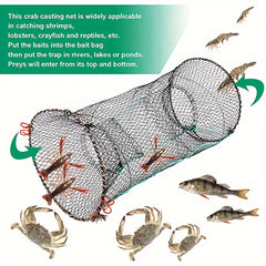 Foldable Fishing Net Shrimps Crabs Trap Cage Outdoor Tackle