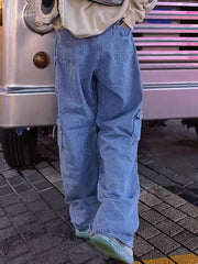 Men s Wide Leg Flap Pocket Trousers