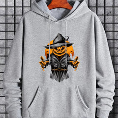 Men's Halloween Pumpkin Devil Hoodie Stylish & Stretchy