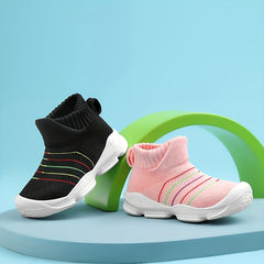 Kids Slip On Sock Shoes Woven Knit Sneakers