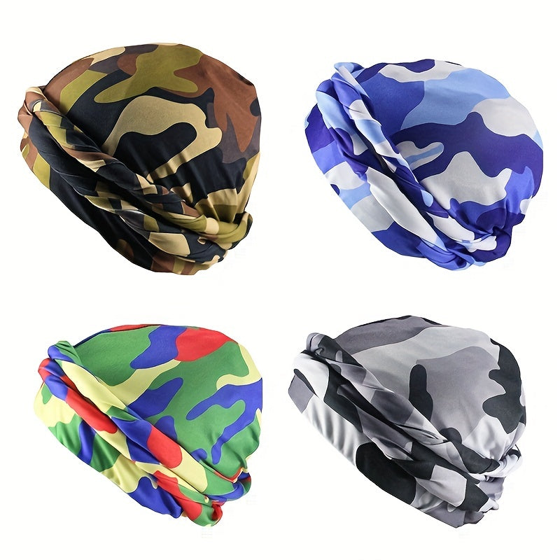 Camouflage Ethnic Men's Headband Cap Elastic Easy To Store Soft Cap
