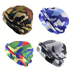 Camouflage Ethnic Men's Headband Cap Elastic Easy To Store Soft Cap