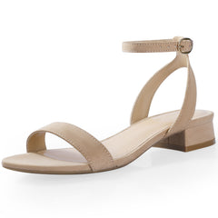 Women's Chunky Low Heel Sandals Comfortable Open Toe Shoes