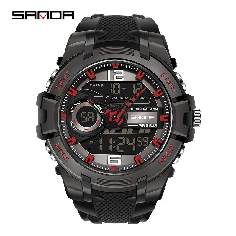 SANDA Waterproof LED Digital Sports Boy's Watch Gift