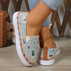 Women's Heighten Flat Skate Shoes Ripped Low Top Sneakers