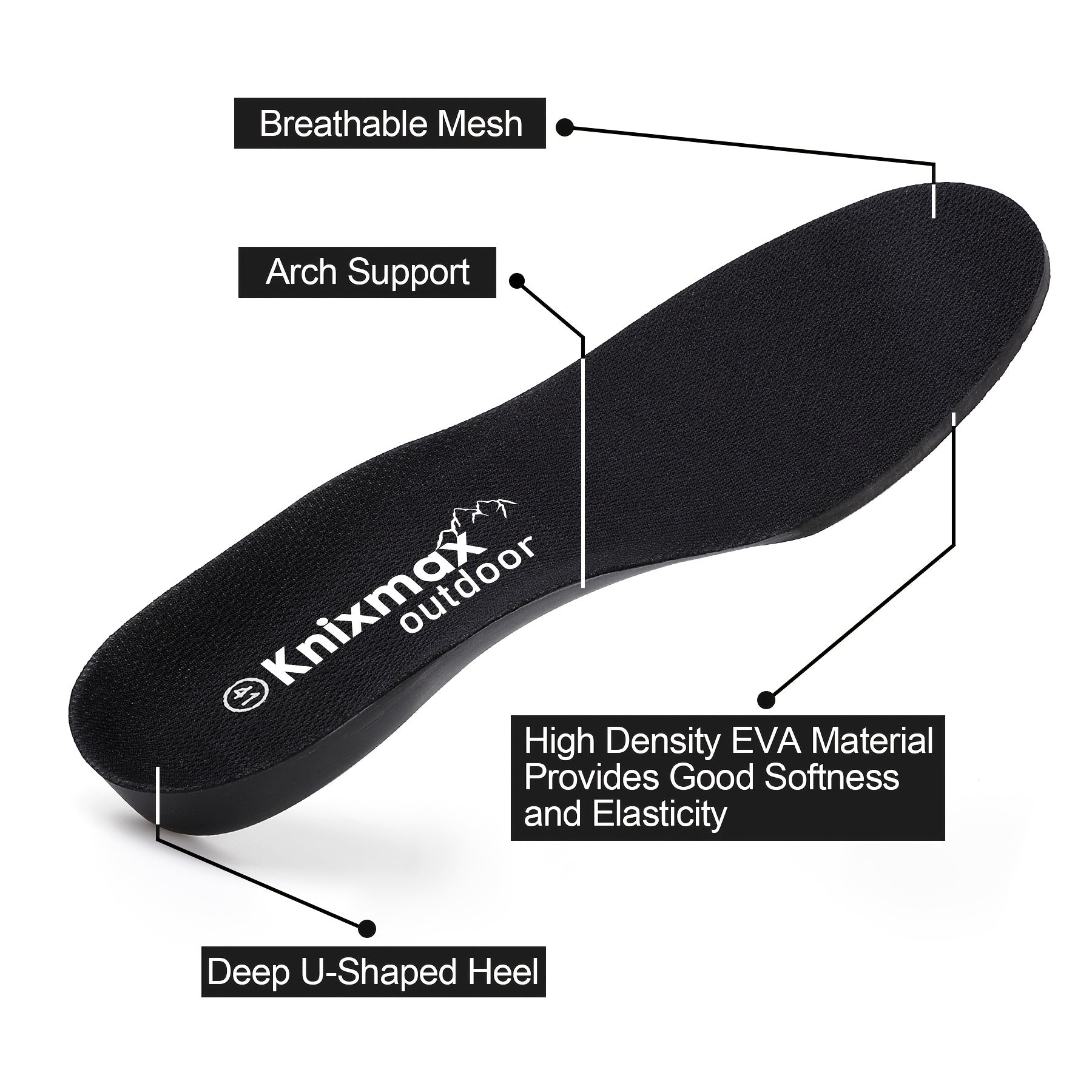 Orthopedic Outdoor Insoles for Hiking, Walking, Running