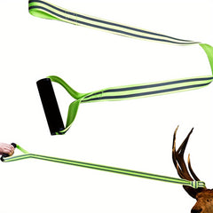 Heavy Duty Deer Drag Strap w/ Reflective Bands, Orange & Green