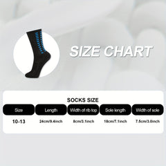 Diabetic Crew Socks (2 Pairs) Polyester Blend Breathable Moisture Wicking