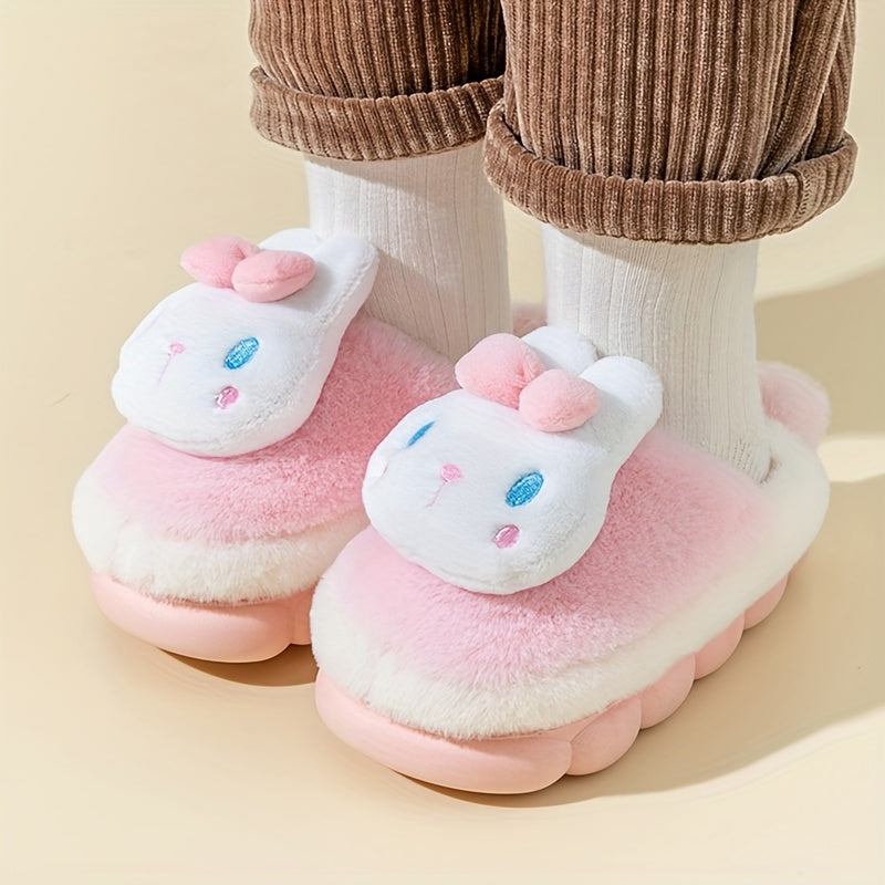 Cartoon Furry Girls House Shoes Non Slip Soft Bottom Indoor Walking Shoes
