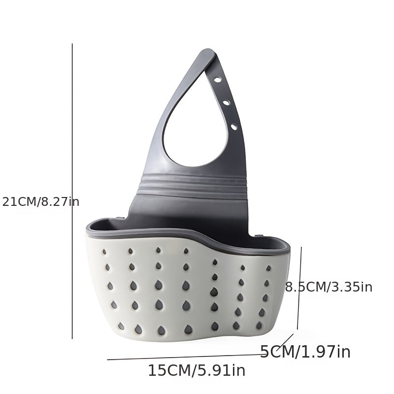 Adjustable Sink Sponge Holder Double Decker Hanging Basket