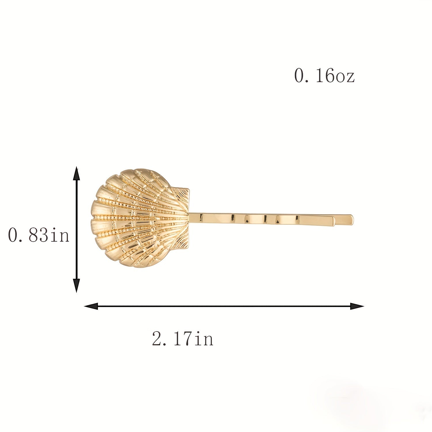 Ocean Series Hairpin Metal Golden Shell Starfish Hair Pin for Side Hair Bang
