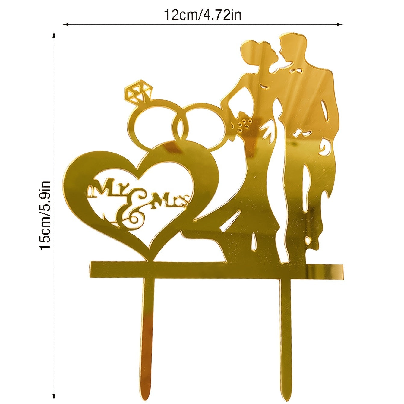 Romantic Mr & Mrs Cake Topper for Special Occasions