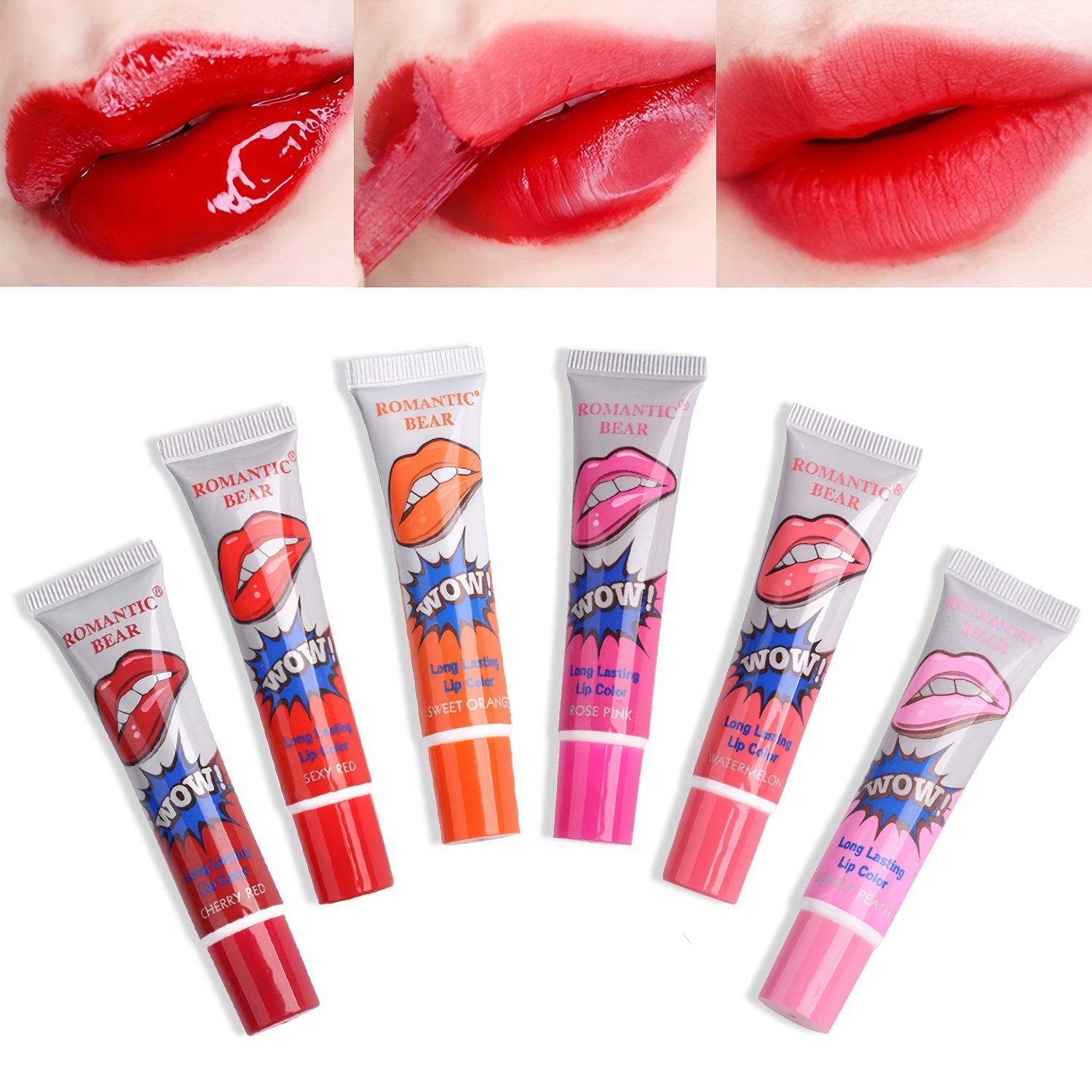 Waterproof Lip Tint Set: Matte Gloss Stain for Women