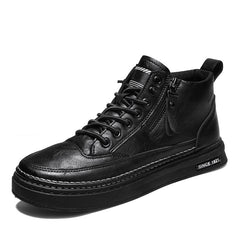 Men's Zipper Boots Retro Style Comfortable