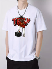 Stylish Boy Print Men's Graphic Crew Neck Active T shirt
