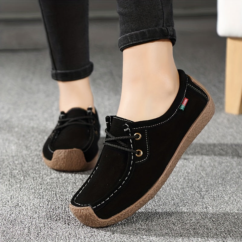 Women's Retro Flat Shoes Casual Slip On Loafers