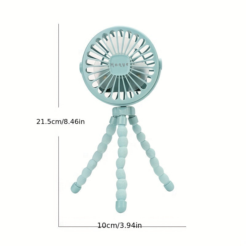 Portable Fan Three Speed Wind Desktop Handheld Standable Fan