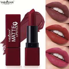 12-Color Matte Velvet Nude Lipstick, Long-Lasting & Smudge-Proof