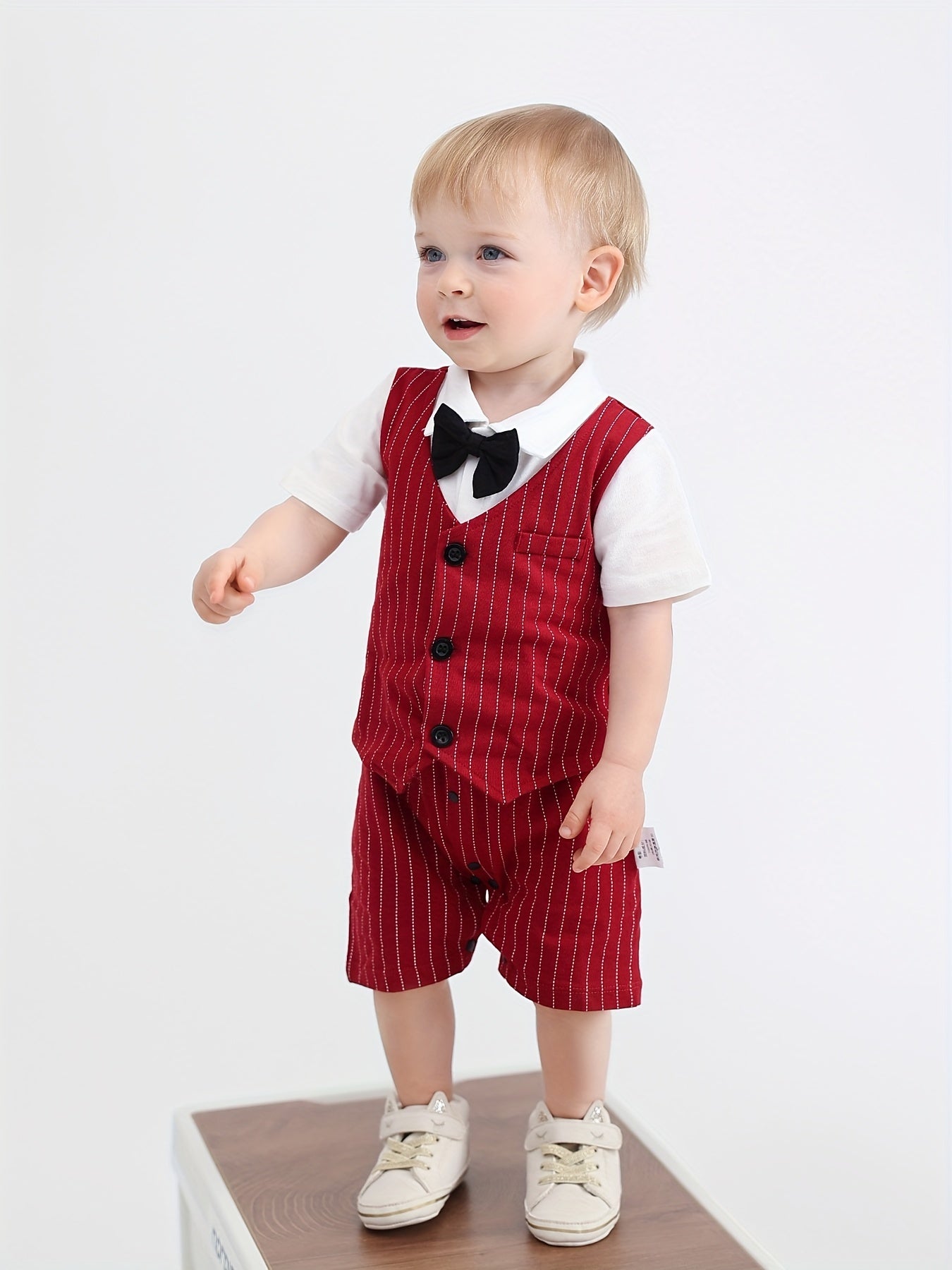 Striped Gentleman Baby Boys Jumpsuit Party Dress