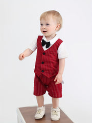 Striped Gentleman Baby Boys Jumpsuit Party Dress