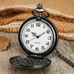 To My Son Quartz Pocket Watch With Thick Chain