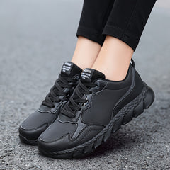 Waterproof Non-slip Running Shoes PU Leather Casual Sneakers Women's Footwear